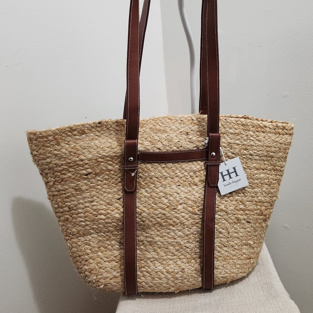 Haute Hippie Tan and Brown Shoulder Bag
